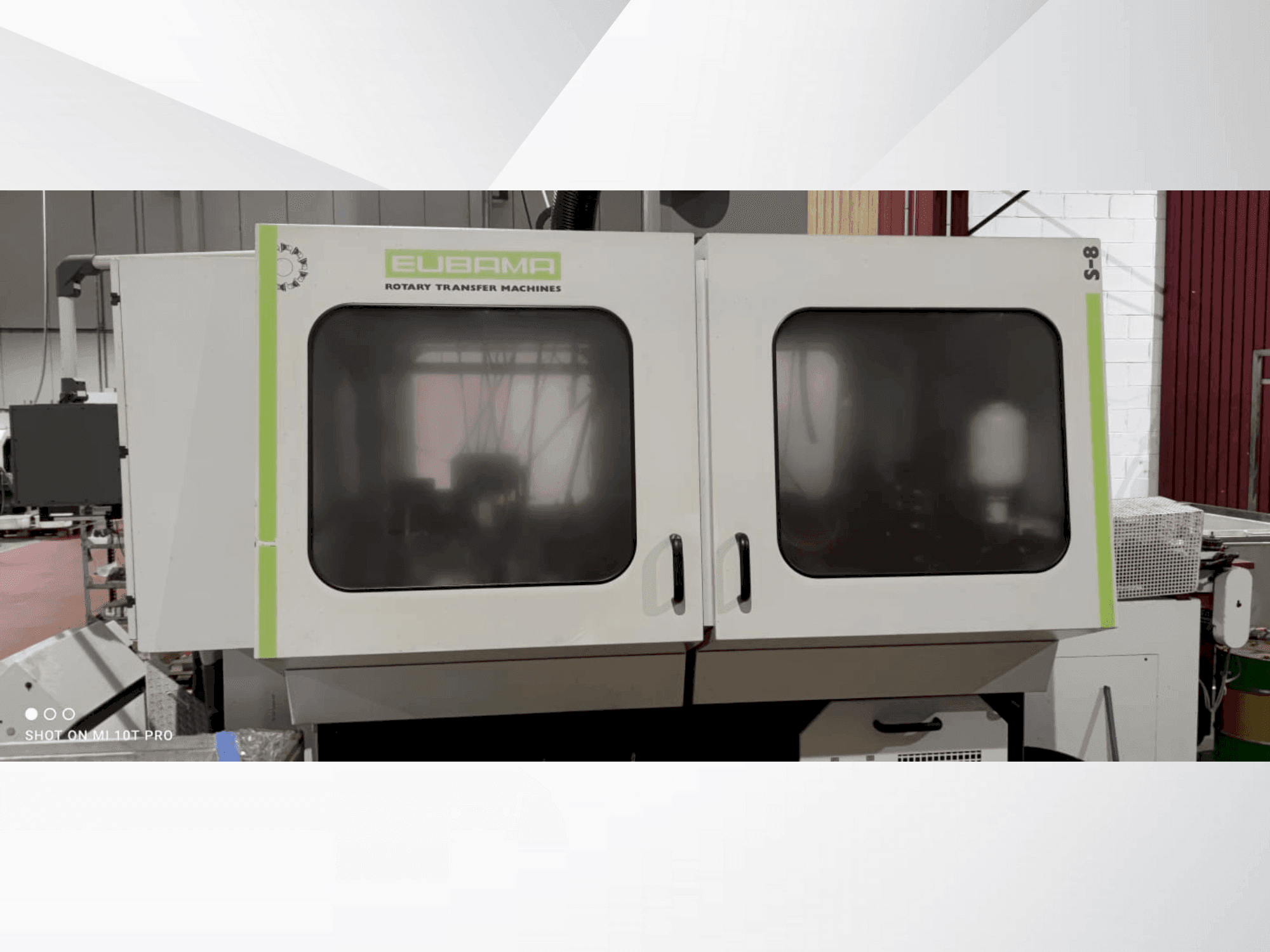 Čelní pohled na EUBAMA S8 stroj