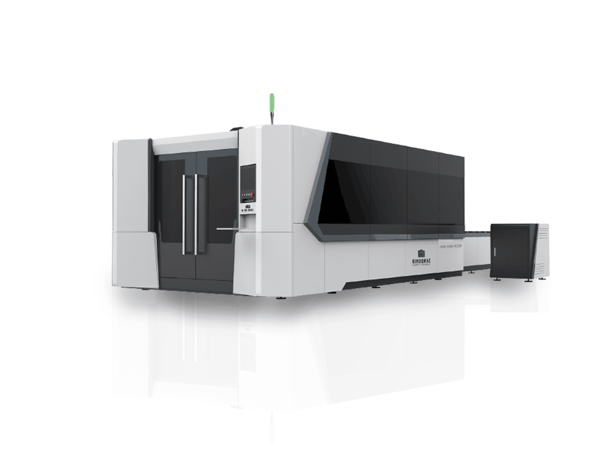 Pravý pohled  na GINDUMAC EDGE 3015-1500SF stroj