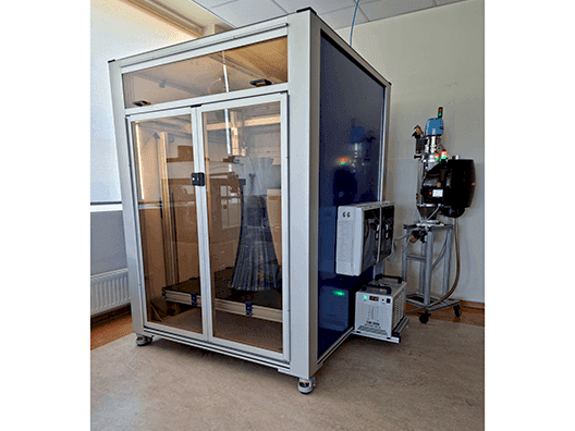 Čelní pohled na Terracubed T1000 stroj