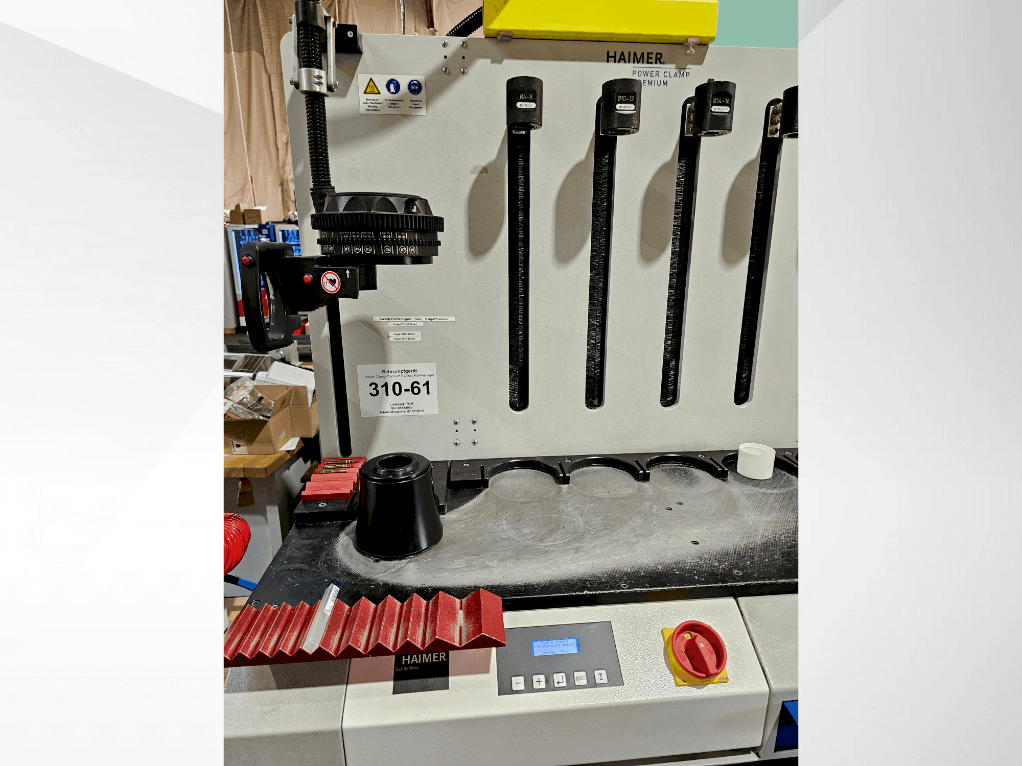 Čelní pohled na HAIMER PC 2011 Premium stroj