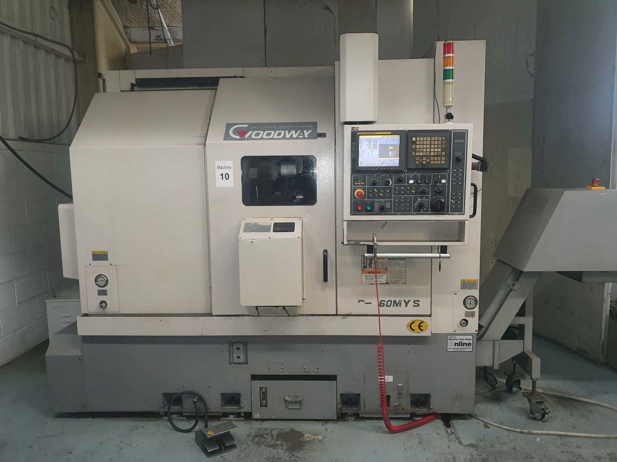 Čelní pohled na Goodway GS-260MYS stroj