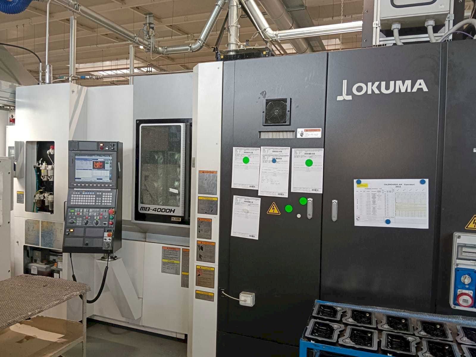 Čelní pohled na Okuma MB-4000H stroj