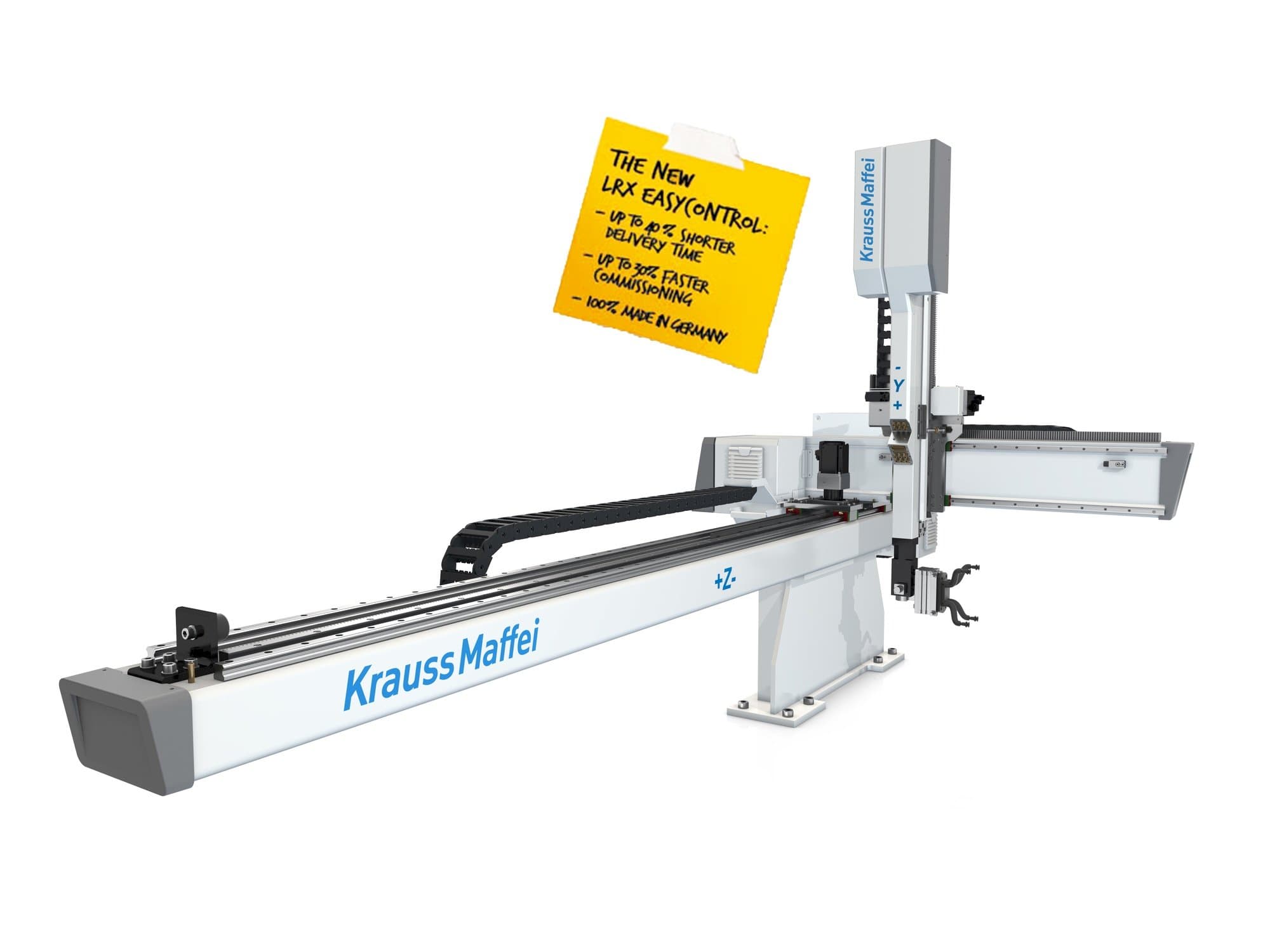 Čelní pohled  na Krauss Maffei LRX EasyControl 50  stroj