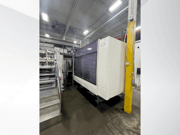 Čelní pohled na Netstal EVOS 5500-2900 Speed stroj