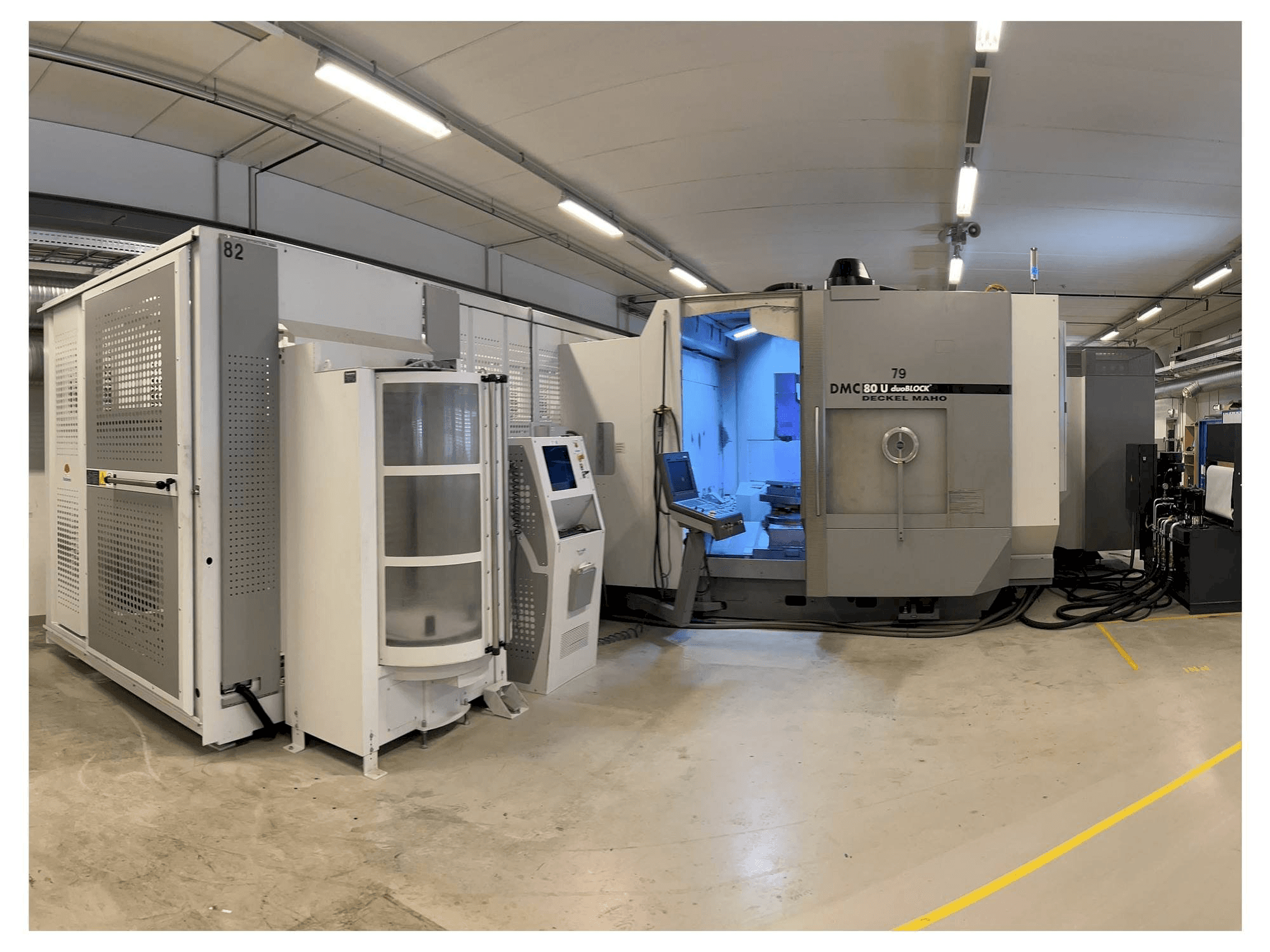 Čelní pohled na DMG DMC 80 U duoBLOCK stroj