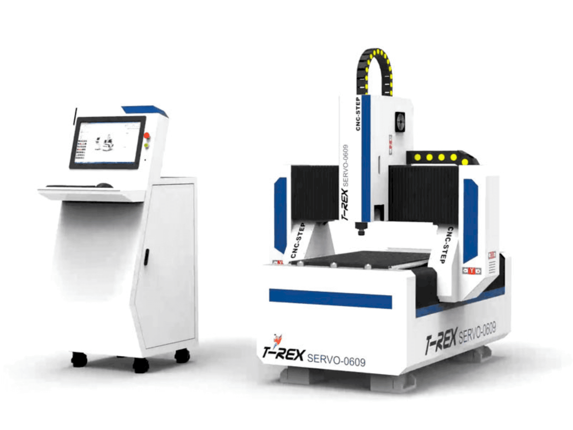 Čelní pohled na T-Rex Servo-0609 stroj