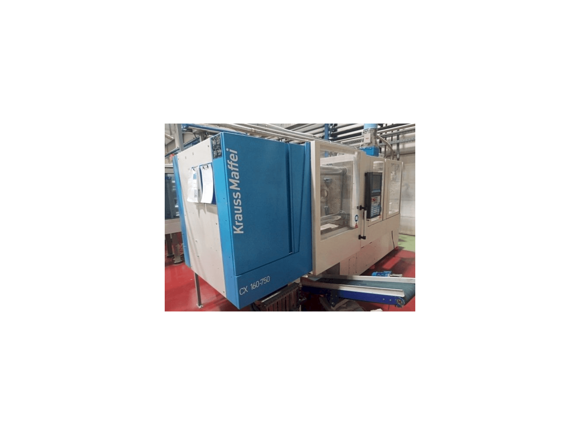 Čelní pohled na Krauss Maffei KM 160-750 CX stroj