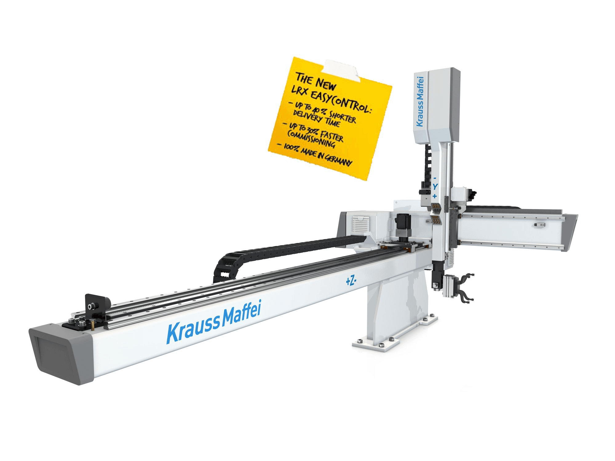 Čelní pohled na Krauss Maffei LRX EasyControl 50 stroj