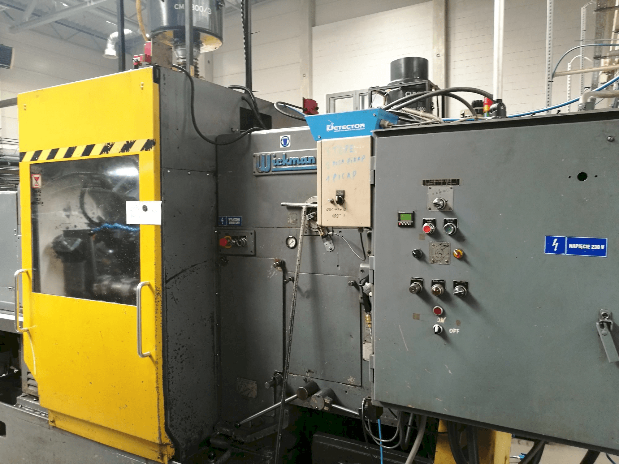 Čelní pohled na Wickman 2 1/4"-6 stroj