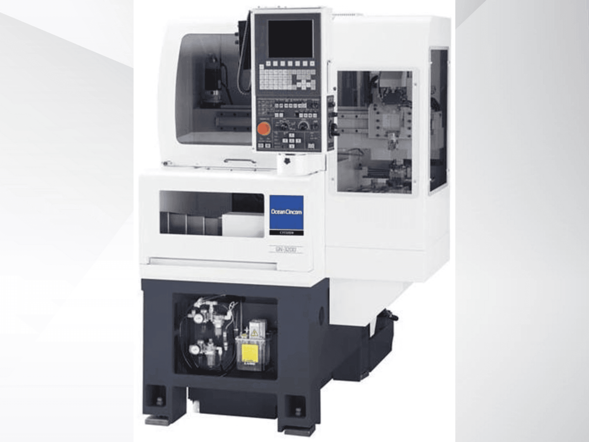Čelní pohled na Miyano GN3200-2F2 stroj