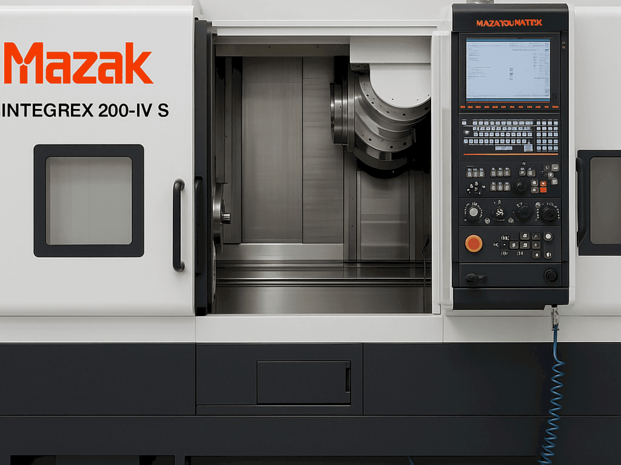 Čelní pohled na Mazak Integer 200-IV S x 1000 stroj