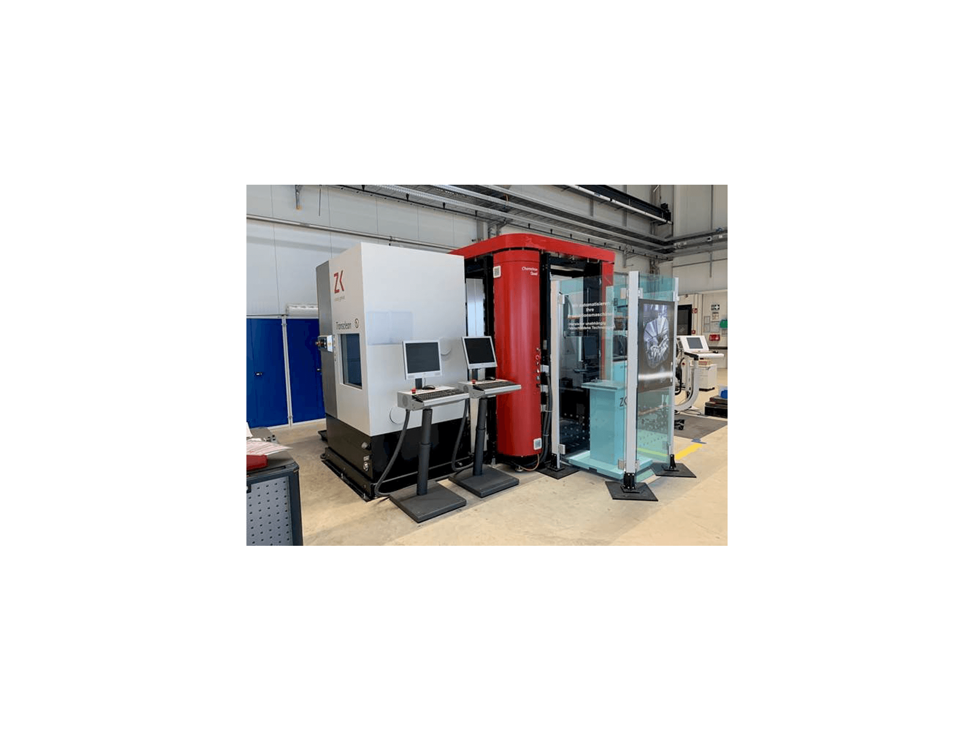 Čelní pohled na Zimmer+Kreim Chameleon Quad + Transclean stroj