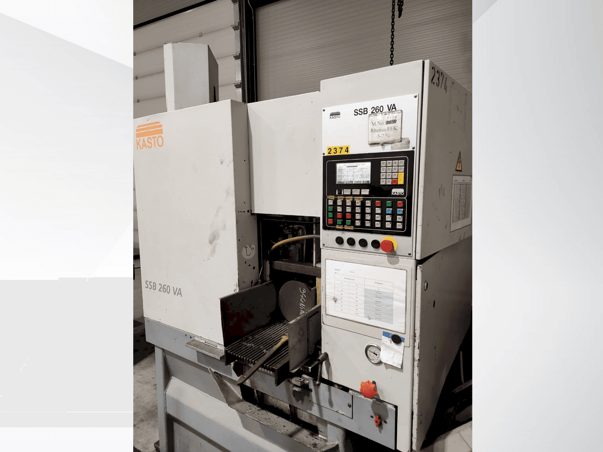 Čelní pohled na KASTO SSB 260 VA stroj