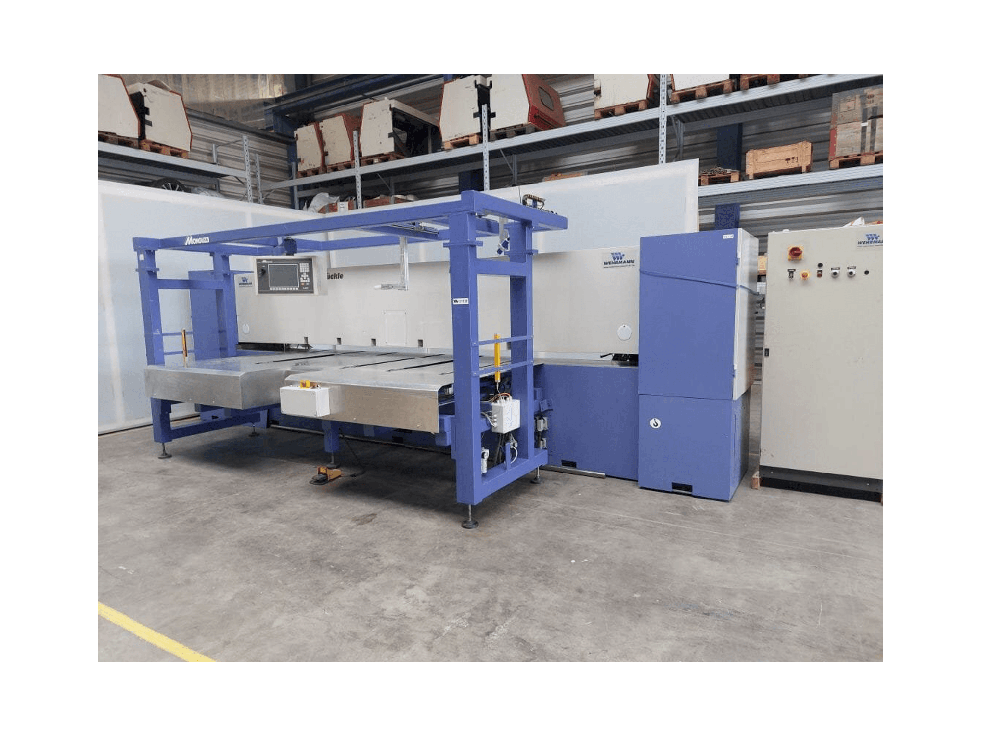 Čelní pohled na FISCHER & RüCKLE Veneer scissors stroj