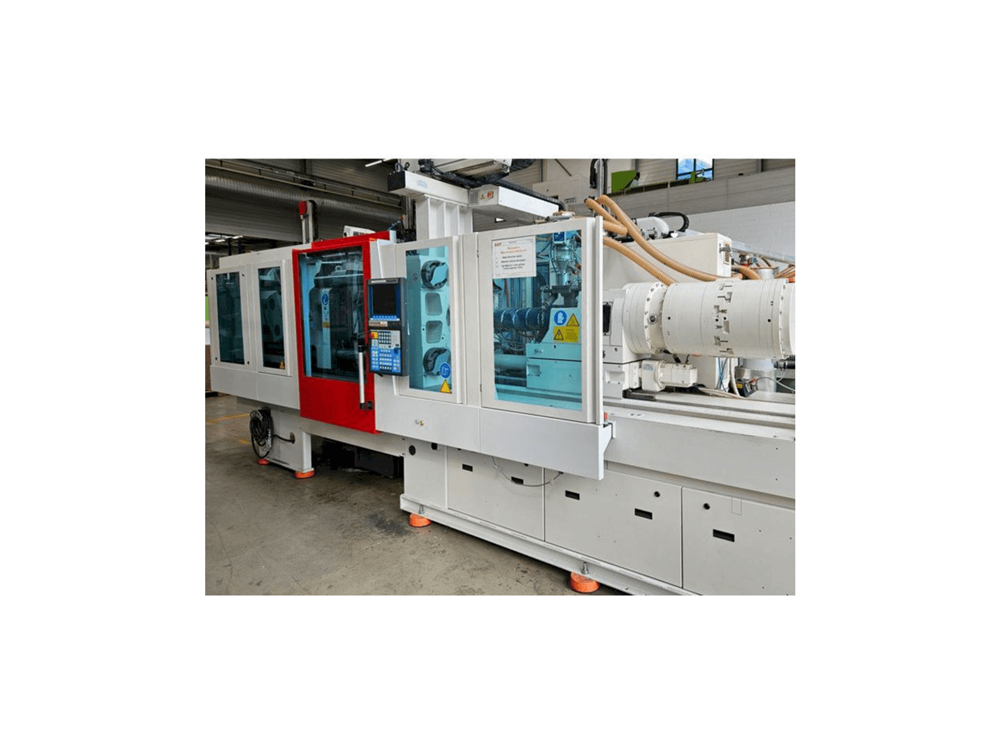 Čelní pohled na Krauss Maffei EX 160 / 180 mit LRX 100 stroj