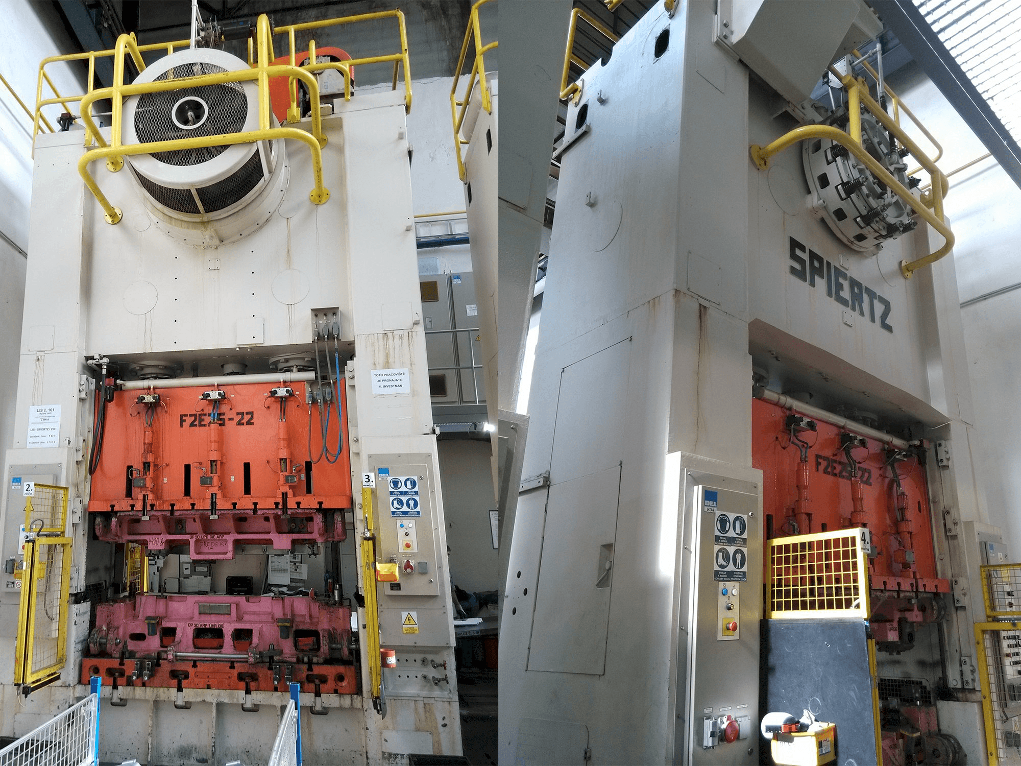 Čelní pohled na Spiertz F2E 25x2.2 stroj