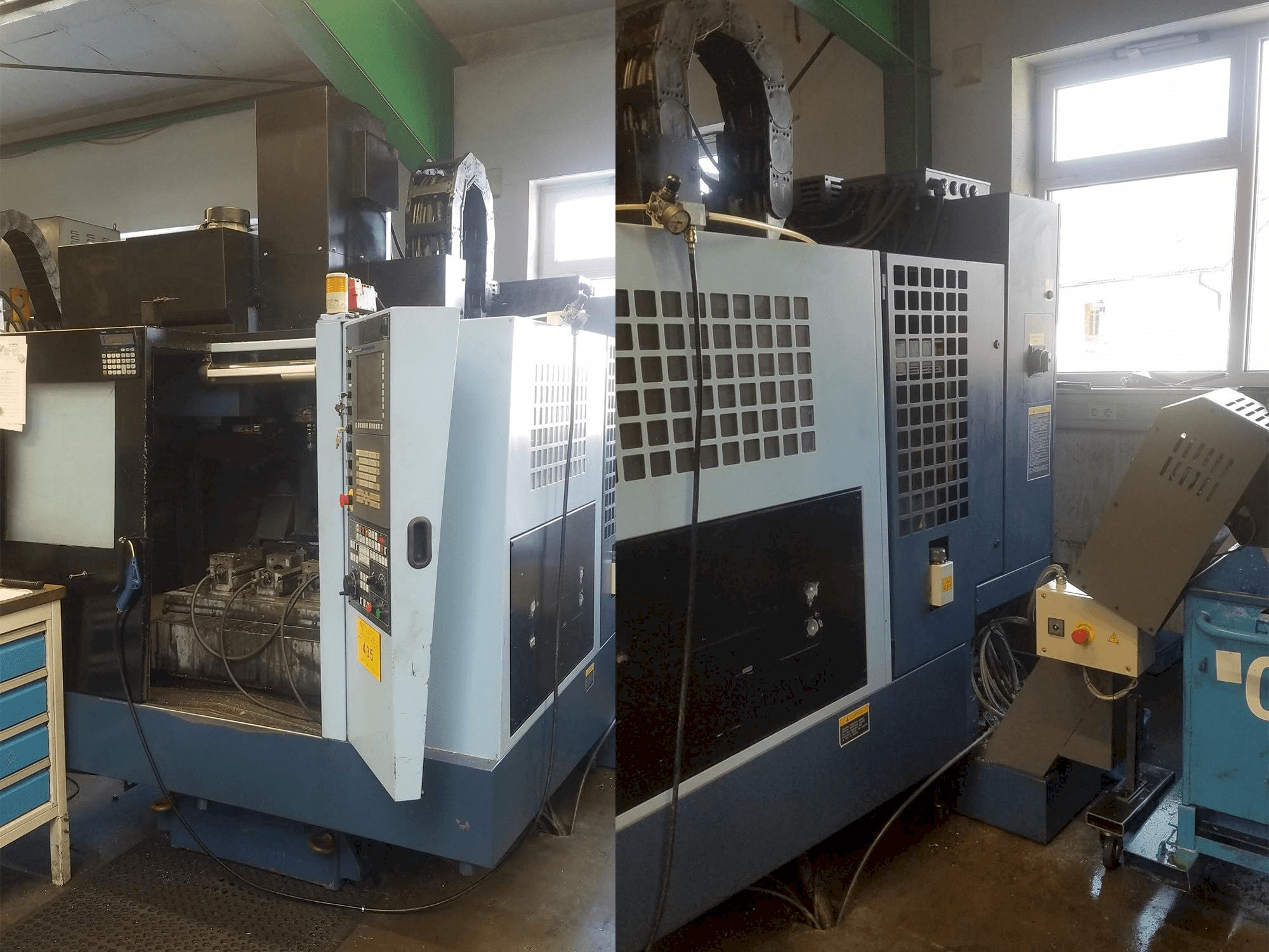 Čelní pohled na Matsuura 550 V-Plus stroj