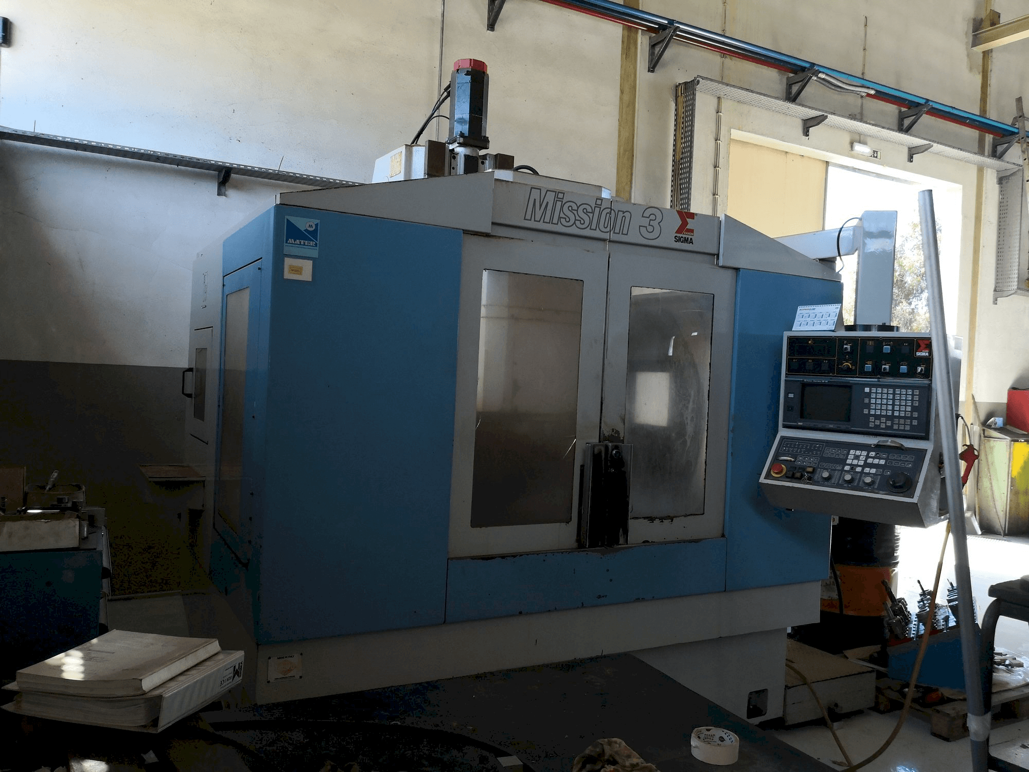 Čelní pohled na Sigma Mission 3 stroj