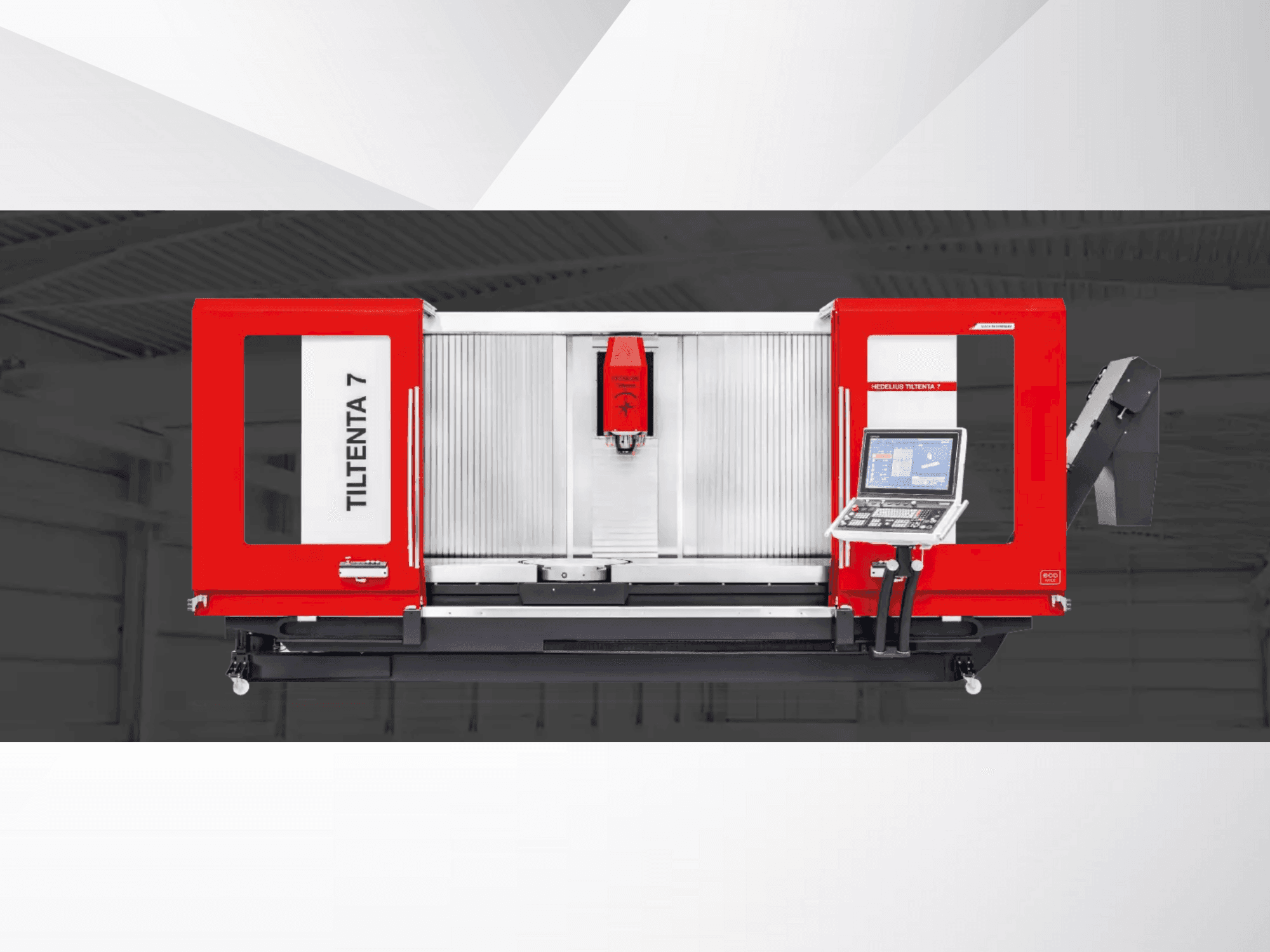 Čelní pohled na HEDELIUS Tiltenta 7 stroj