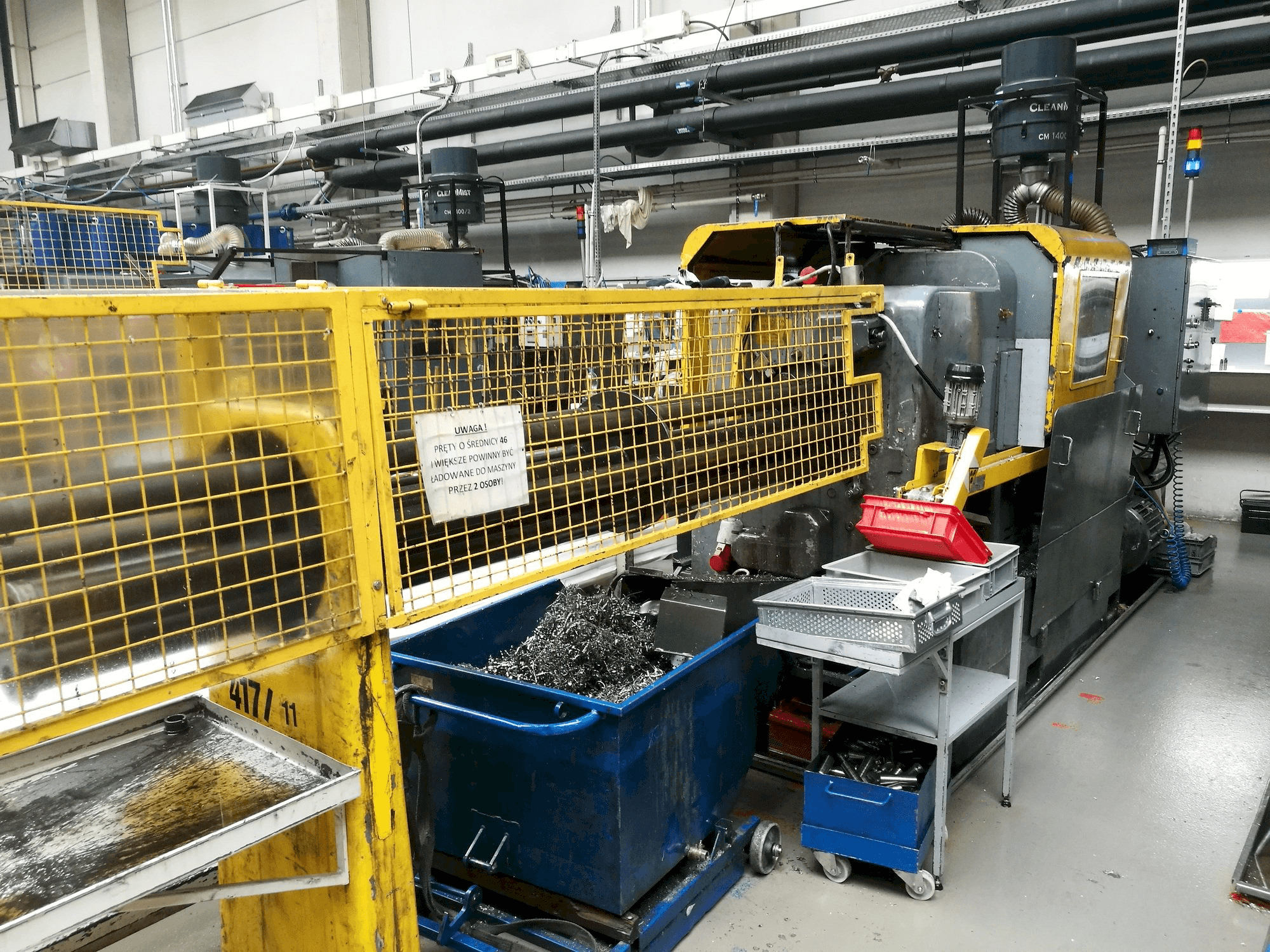 Čelní pohled na Wickman 1 3/8"-6 stroj