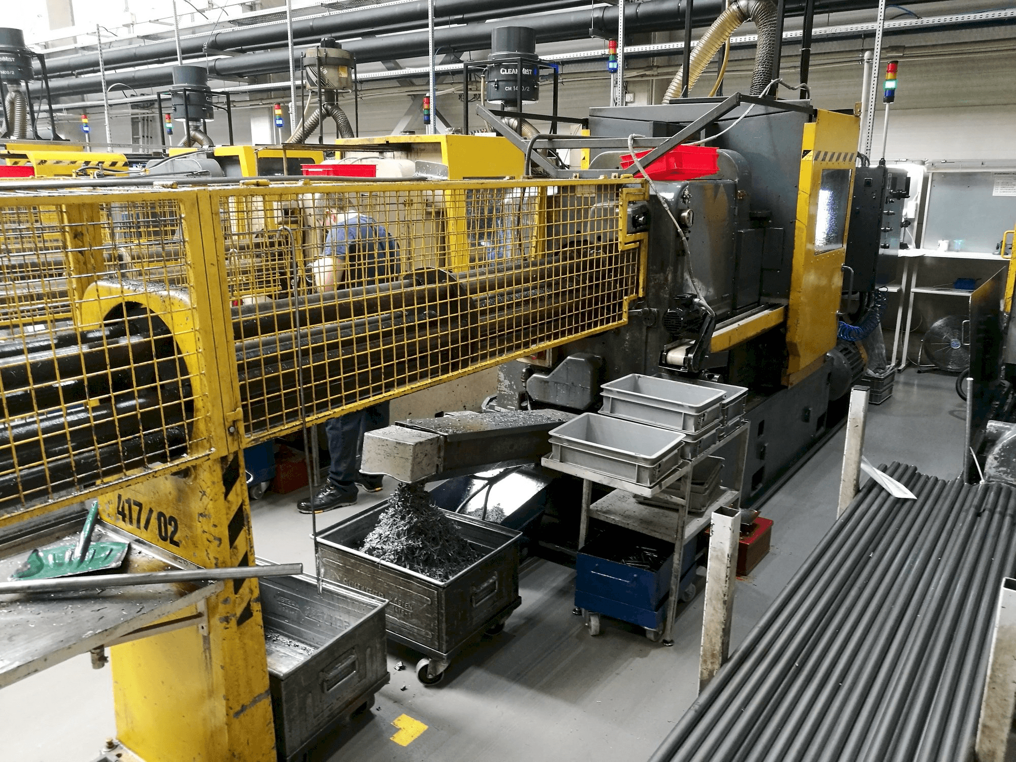 Čelní pohled na Wickman 1 3/8"-6 stroj