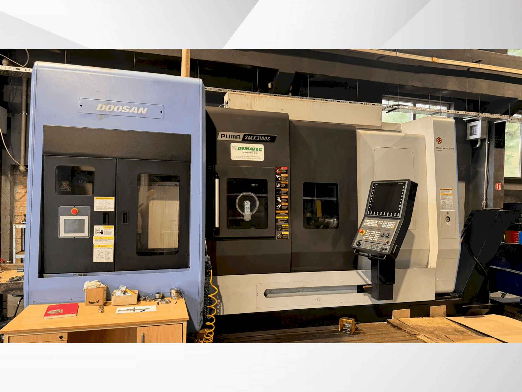 Čelní pohled na DOOSAN PUMA SMX 3100 S stroj